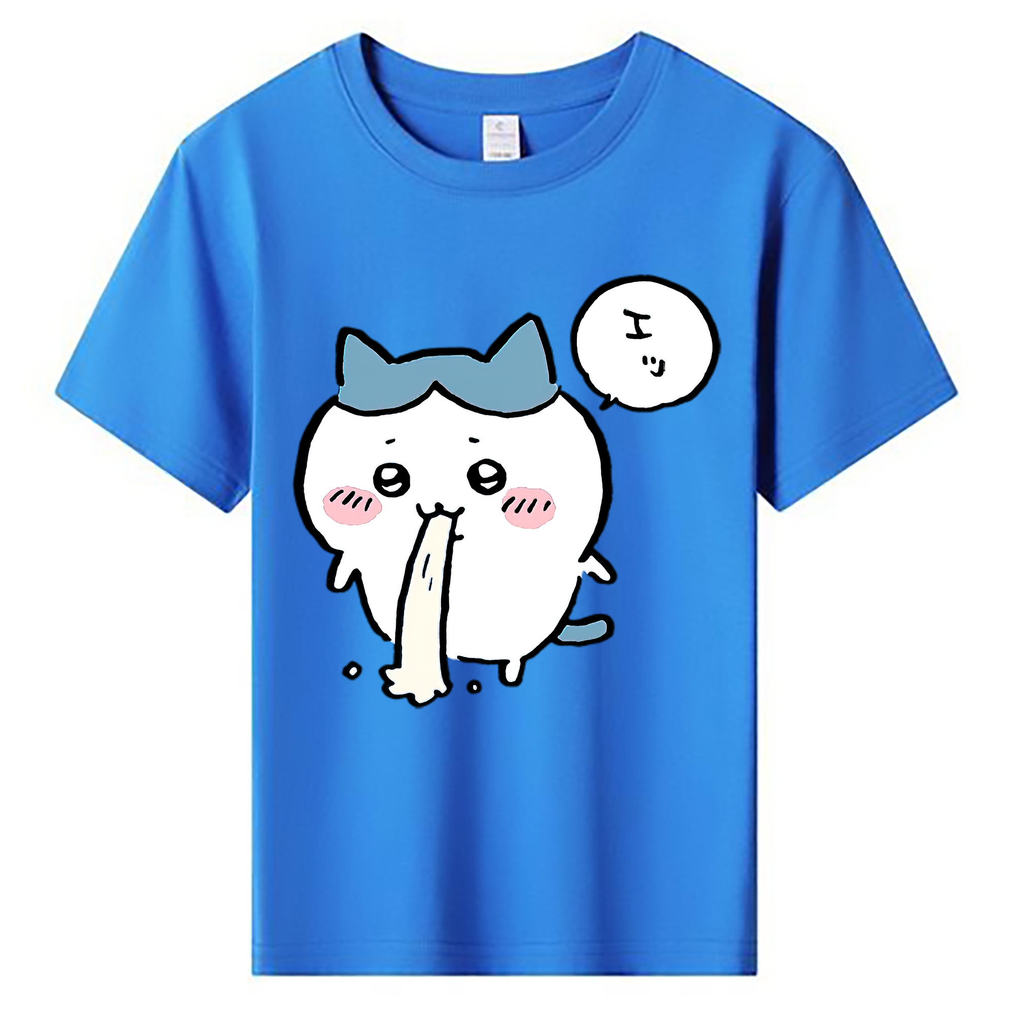 （画像用） ちいかわ ハチワレ Chii-kawa hachiware 綿100％キッズTシャツ（フロントプリント）